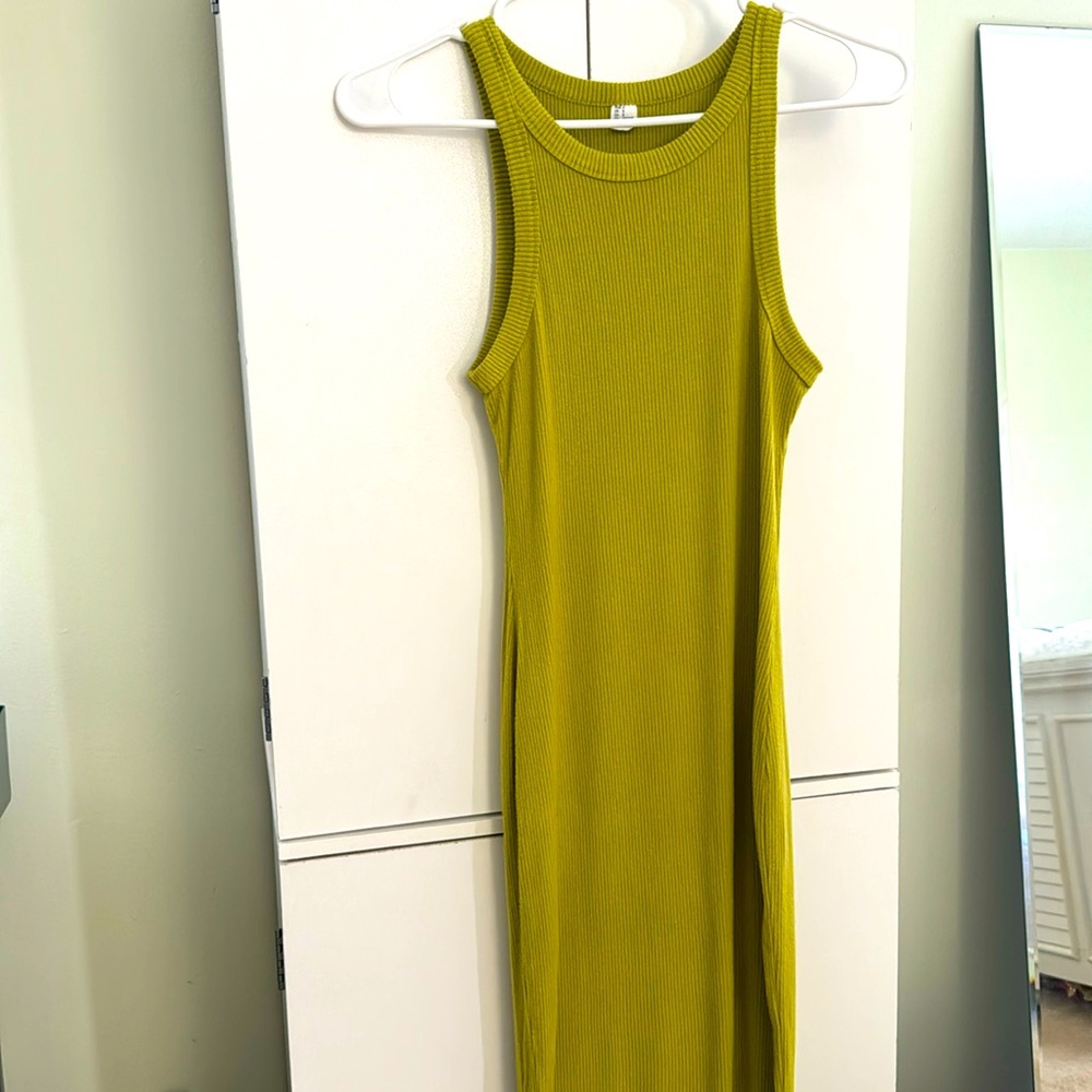 Citron Green Tank Midi Dress
